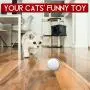 DELOMO Smart Interactive Cat Toy Ball, Automatic Rolling Ball, USB Rechargeable Cat Light Toy, 360 Degree Self Rotating Ball with Spinning Light, Upgraded Cat Exercise Chaser Toy, White DELOMO Smart Interactive Cat Toy Ball, Automatic Rolling Ball, USB Rechargeable Cat Light Toy, 360 Degree Self Rotating Ball with Spinning Light, Upgraded Cat Exercise Chaser Toy, White