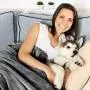 PETMAKER Waterproof Pet Blanket – 60inX50in Soft Plush Throw Protects Couch, Chair, Car, Bed from Spills, Stains Or Fur-Machine Washable (Gray), 50'' X 60'' PETMAKER Waterproof Pet Blanket – 60inX50in Soft Plush Throw Protects Couch, Chair, Car, Bed from Spills, Stains Or Fur-Machine Washable (Gray), 50'' X 60''