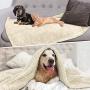 PetAmi Fluffy Waterproof Dog Blanket Fleece | Soft Warm Pet Fleece Throw for Large Dogs and Cats | Fuzzy Plush Sherpa Throw Furniture Protector Sofa Couch Bed