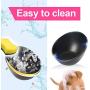 N/M Dressyougo Spill Proof Slanted Dog Bowl, Tilted Food Water Bowl & Non-Skid Silicone Mat for French Bulldog and Cats, Easier to Access Food