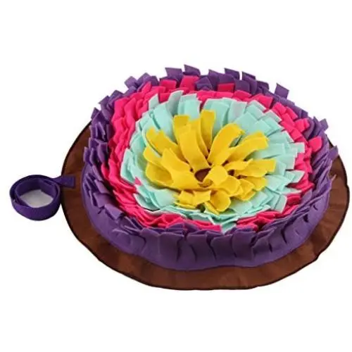 IFOYO Pet Snuffle Mat, Dog Feeding Mat Small Dog Training Pad Pet Nose Work Blanket Non Slip Pet Activity Mat for Foraging Skill, Stress Release IFOYO Pet Snuffle Mat, Dog Feeding Mat Small Dog Training Pad Pet Nose Work Blanket Non Slip Pet Activity Mat for Foraging Skill, Stress Release