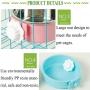 kathson Crate Dog Bowl, Removable Stainless Steel Hanging Pet Cage Bowl Food & Water Feeder Coop Cup for Cat, Puppy, Birds, Rats, Guinea Pigs