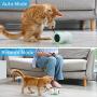Magkay Interactive Cat Toys for Indoor Cats, USB Charging Auto/Remote Mode Timed with Colorful Led Wheels 6 Feathers Kitty Gadget Electronic Moving Cat Toys