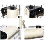 Tieesa Cat Scratching Post, Wall Mounted Cat Scratching Pole Made by Natural Sisal Designed for Cat Cage Grinding Claws, Cat Toy Cat Furniture