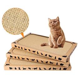 Waretary Flat Cat Scratcher Cat Scratching pad Toys Sisal Scratch Pad Anti-Slip Backing & Catnip Durable Scratching Pad Sisal
