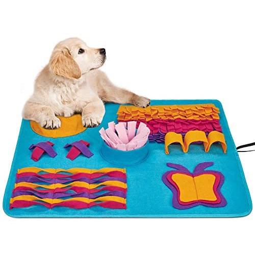 Snuffle Mat for Dogs Small Large Pets - Distracting Training Natural Foraging Snuffling Nose Work Training for Dogs Stress Release Slow Eat Machine Washable Anti Slip