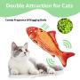 WOM Electric Fish Cat Toy Kicker Fish Toy Moving Wiggling Fish Realistic Interactive Flopping Pets Chew Bite Supplies