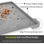 ME.FAN Dog Food Mat[24''x16''] Large Pet Food Mat - Nonslip Silicone Dog Bowl Mat - Washable Dog Feeding Mat for Food and Water, Waterproof Dog Food Mats for Floors