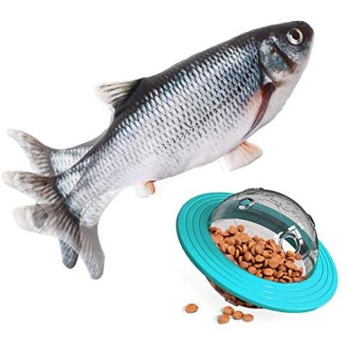 Floppy Fish Cat Toy and Puzzle Dog Food Dispenser