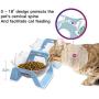 DHAWS Double Cat Dog Bowl Elevated Cat Food Water Bowl 0/18°Tilted Adjustable Food Dish Stand Pet Feeder and Waterer No-Spill, Anti-Overturn, Stress-Free for Cats and Small Dogs