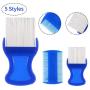 Spiralization Direct 5 Pack Dog Comb Tear Stain Remover Pet Grooming Flea Comb for Removal Mucus, Crust and Stains