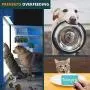 Pet Feeding Reminder Magnet - Did You Feed The Cat, Dog, Animals Reversible Fed Sign Medicine and Food Tracker (Hungry/Full)