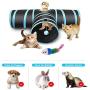 N/W Cat Tunnel, Collapsible Cat Toys, Tube Cat Toys 3 Way for Indoor & Outdoor Cats, Tunnel Bored Cat Pet Toys with Hanging Ball and 2 Pcs Mice Toys, for Cat, Puppy, Rabbit
