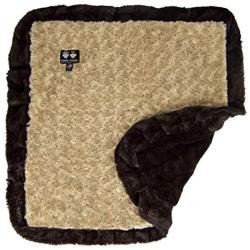 Bessie and Barnie Camel Rose/ Godiva Brown Luxury Ultra Plush Faux Fur Pet, Dog, Cat, Puppy Super Soft Reversible Blanket (Multiple Sizes), XS - 20'' x 20''