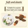 Pet Mallard Duck Dog Toy for Aggressive Chewers Dog, Wild Goose Puzzle Training Toys, Dog Chew Toys with Squeakers for Boredom, Cute Soft Pet Toy for Small Medium Dogs（Brown）