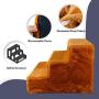 LESYPET Dog Steps for Bed Couch, Portable 3-Step Pet Steps for Small Dog Cat Small Indoor Dog Step, Assemble