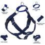 2 Hounds Design Freedom No-Pull Dog Harness with Leash, Large, 1-Inch Wide, Navy