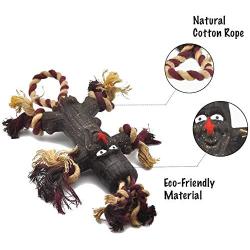 HugSmart Pet – Rope Monster | Tough Rubber and Rope Tug Toy for Small Medium and Large Dogs
