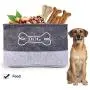 DOZCA Felt Dog Toy Box, Dog Basket with Bone Shaped Metal Handle, Dog Food Storage Bin for Organizing Toys, Leashes, Bandanas and Blankets DOZCA Felt Dog Toy Box, Dog Basket with Bone Shaped Metal Handle, Dog Food Storage Bin for Organizing Toys, Leashes, Bandanas and Blankets