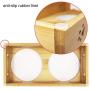 MLCINI Raised Dog cat Bowls with Stand, Solid Bamboo Non Slip Elevated Dog cat Bowls and 2 Stainless Steel Food Water Bowls for Small Medium Dogs Cats pet