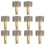 VILLCASE 10pcs/Pack Nail Grinder Replacement-Dog Nail Grinder Replacement Tips-Professional Spare Grinding Head for Dog Electric Claw Nail Grooming Tool (Golden)