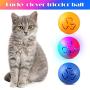 6 Pieces Cat Toy Balls with Jingle Bell, Catnip and LED Training Exercise Mouse Play Toy for Cat Balls, 3 Styles