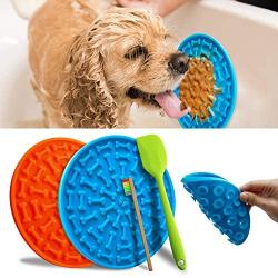 GAGILAND Silicone Dog Lick Mat Slow Feeder Dog Distraction Lick Pad with Suction Licking Buddy for Dogs Bathing, Grooming, Anxiety