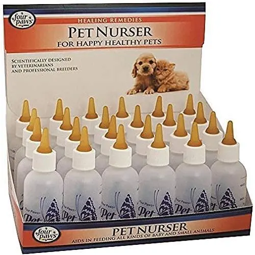 Four Paws Pet Products 24-Pack Nurser Bottles, 2-Ounce Four Paws Pet Products 24-Pack Nurser Bottles, 2-Ounce