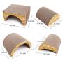 PrimePets Cat Scratcher Cardboard Lounge, Removable Cat Scratching Couch with Catnip and Ball Toys, Reversible Corrugated Cat Scratch Lounge Sofa Bed for Cats Kitty Kitten