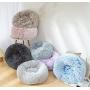 TORMAYS Pet Beds Donut Round Cushion Dog Bed Marshmellow Faux Fur Cuddler, Calming Fluffy Comfy Furry Cat Bed