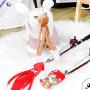 ocijf179 Cat Teaser Pet Cat Kitten Teaser Plush Fish Octopus Retractable Rod Fishing Pole Catnip Toy - Octopus##