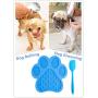 MAGICAL-ROLE Lick Mat for Dogs, Silicon Dog Lick Mat with One Silicone Shovel, Slow Feeder Dog Distraction Lick Pad with Strong Suction Dog Distraction Device for Pet Bathing, Grooming, Training（blue）