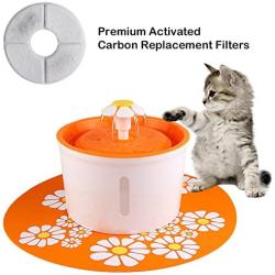 Cat Water Fountain 1.6 L Pet Water Fountain Automatic Electric Water Bowl with Filter and Silicone Pad for Cat Dog Birds and Parrots