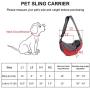 YouJia Pet Dog Sling Carrier, Breathable Mesh Travelling Pet Hands-Free Sling Bag Adjustable Padded Strap Front Pouch Single Shoulder Bag for Dogs Cats