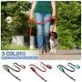 PuppyDoggy Double Handle Dog Leash 6 ft Long for Large and Medium Dogs Reflective Threads Stitching Leash with Two Traffic Padded Handles & Poop Bag Dispenser for Walking , Training (Red)