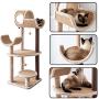 Catry, Large Activity Cat Tree Scratching Post Activity Center Wooden Carpet 40-50 Inch