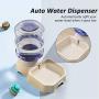 Pet Feeder and Water Food Dispenser Automatic for Dogs Cats, Gravity Refill, Easily Clean, Self Feeding for Small Large Pets Puppy Kitten Rabbit Bunny