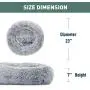 Eterish Fluffy Round Calming Dog Bed, Small Anxiety Donut Dog Bed for Small Dogs, Pet Cat Bed with Raised Rim, Machine Washable, 23 inches Light Grey Eterish Fluffy Round Calming Dog Bed, Small Anxiety Donut Dog Bed for Small Dogs, Pet Cat Bed with Raised Rim, Machine Washable, 23 inches Light Grey