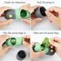 Blulu 2 Pieces Dog Poop Waste Bag Holder Dispenser with LED Flashlight and 2 Rolls Dog Poop Waste Bags Leak-Proof Dog Waste Bags (Green)