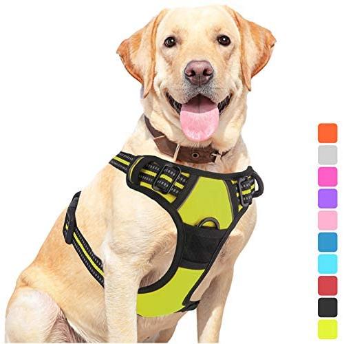 Vovodog Dog Harness No-Pull Pet Harness, Adjustable Outdoor Walking Pet Reflective Oxford Soft Vest with 2 Metal Rings and Handle Easy Control for Small Medium Large Dogs