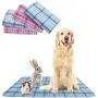 KOOLTAIL Washable Pee Pads for Dogs - Waterproof & Non-Slip Plaid Puppy Potty Training Pads, Reusable Whelping Pads, Pee Pad for Guinea Pig Cage, Dog Food Feeding Mat