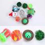 ocijf179 Pet Toy 10Pcs Cat Toy Christmas Pattern Ring Paper Ball Bell Kitten Toy Pet Supplies - 10 Pcs