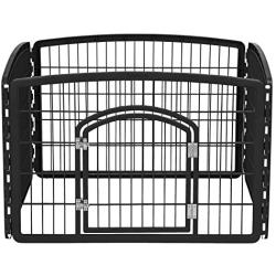 IRIS USA R-CI-604 4-Panel Indoor Pet Pen, Black, 24 x 36 x 36 Inch (Pack of 1)