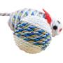 J.Y 2 Pack Cat Rope Ball and Mice Rope Toys with Durable Balls for Kitten and Small Animals