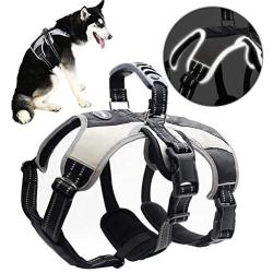 Mihachi Secure Dog Harness - Escape-Proof Reflective Dogs Vest with Lift Handle for Training Outdoor Adventures