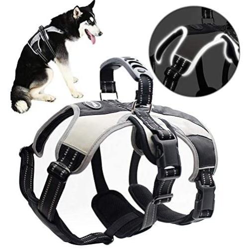 Mihachi Secure Dog Harness - Escape-Proof Reflective Dogs Vest with Lift Handle for Training Outdoor Adventures