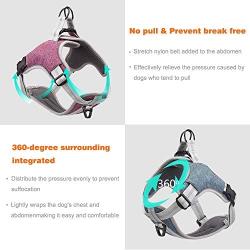 Dog Harness No Pull for Small Medium Large Dogs, Adjustable Dog Vest with Reflective Strips, Comfortable and Will Not Harm The Skin, Used for Daily Walking, Running, Training