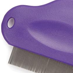 Master Grooming Tools Contoured Grip Flea Combs — Ergonomic Combs for Removing Fleas, Purple