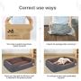 LUOLIIL VOE Large Dog Bed for Medium/Large Dog, Super-Soft Rectangle Pet Bed with Anti-Slip Bottom for Dog&Cat(up to 55lbs)