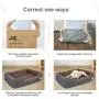 LUOLIIL VOE Large Dog Bed for Medium/Large Dog, Super-Soft Rectangle Pet Bed with Anti-Slip Bottom for Dog&Cat(up to 55lbs)